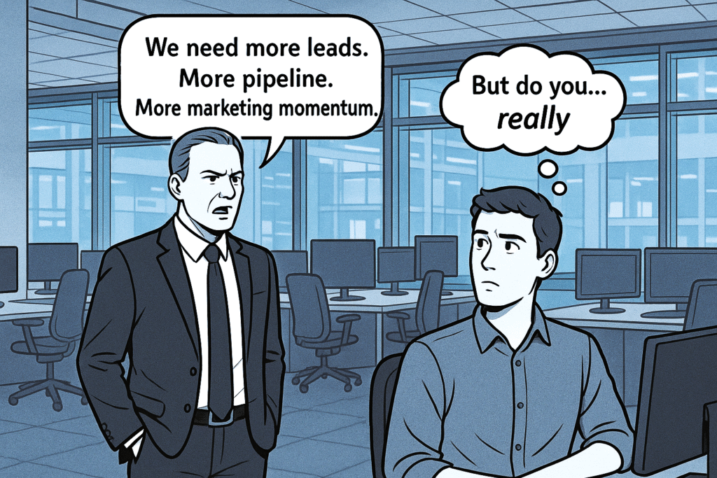 We need more leads. More pipeline. More marketing momentum.